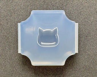 Molde de gato regordete / Molde de resina con cara de gato / Para resina UV / Origen: molde industrial / HandmadeLaboJapan