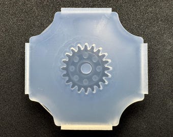 Molde de resina de 20 mm con forma de engranaje (punto) / Molde de silicona de 20 mm con forma de engranaje / Solo para resina UV / Origen del molde industrial / HandmadeLaboJapan