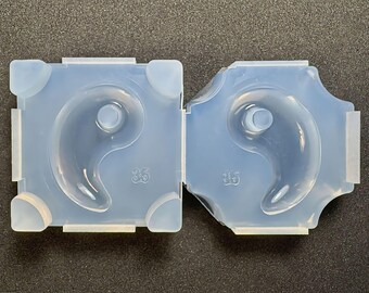 Molde hueco para resina Magatama / Para resina UV / Molde de origen industrial / HandmadeLaboJapan