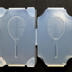 Molde para raqueta de tenis de 50 mm / Molde con forma de raqueta deportiva / Resina UV / Molde industrial / Hecho a mano en Japón