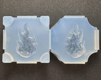 Molde de llama / Molde de resina de llama / Para resina UV / Molde industrial / HandmadeLaboJapan