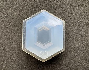 20mm One-Piece Long Hexagon Cut Mold for Resin / Hexagon Gem Cut Silicone Mold / For UV Resin Only / Industrial Mold Origin / HandmadeLaboJapan