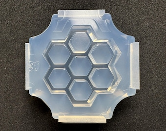30mm Honeycomb Container Resin Mold / 30mm Honeycomb Silicone Mold / For UV Resin Only / Industrial Mold Derived / HandmadeLaboJapan