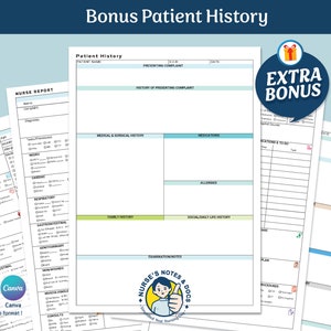 Editable ICU Nurse Report Sheet Med Surg, Nursing Report Sheet Nurse Brain New Grad, Report Sheet RN Patient Report W/ Meds, Canva & PDF