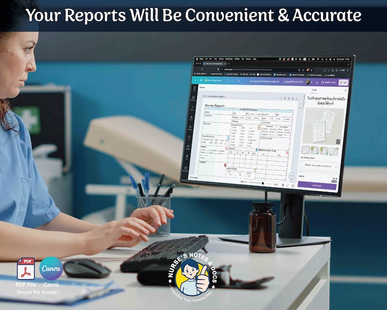 Editable ICU Nurse Report Sheet Med Surg, Nursing Report Sheet Nurse Brain New Grad, Report Sheet RN Patient Report W/ Meds, Canva & PDF