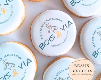 Biscuits personnalisés logo ou photo