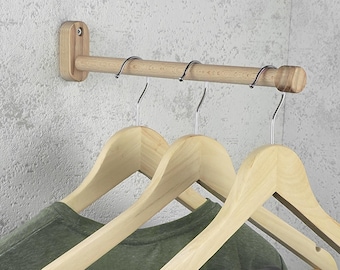 Ash Wood Wall Mounted Towel Rail – Scandinavian Bathroom Decor