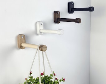 Gancho de pared de estilo minimalista para colgar plantas de interior, macramé de 6 pulgadas de largo.