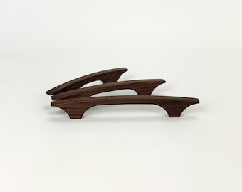 Walnut Colored Rounded Door Handles Unique Furniture Design