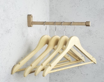 Perchero de madera maciza de fresno – Organizador de pared escandinavo