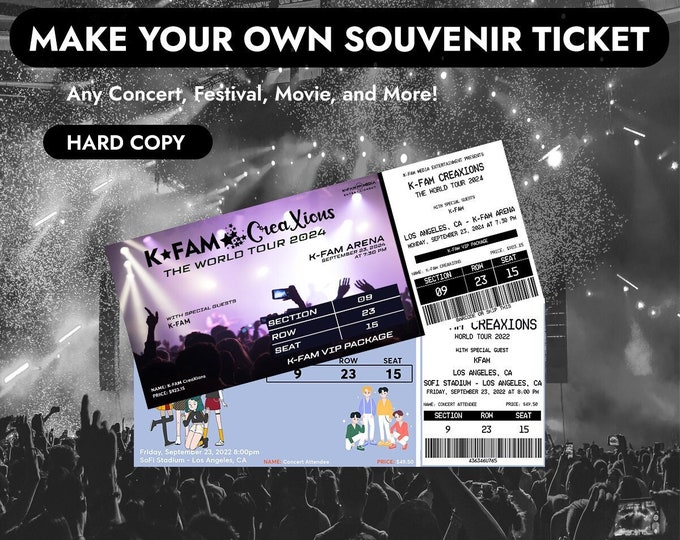 Personalize and Make Your Own Stub Ticket