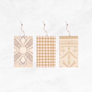 Etiquettes pour cadeaux imprimables Motifs vintage uniques Lot de 9 étiquettes vierges à l'extérieur pour plus de commodité Personnaliser Idée cadeau bien pensée Original