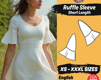 Flutter Ruffle Sleeve Sewing Pattern | Beginner Digital Pattern XS-3XL