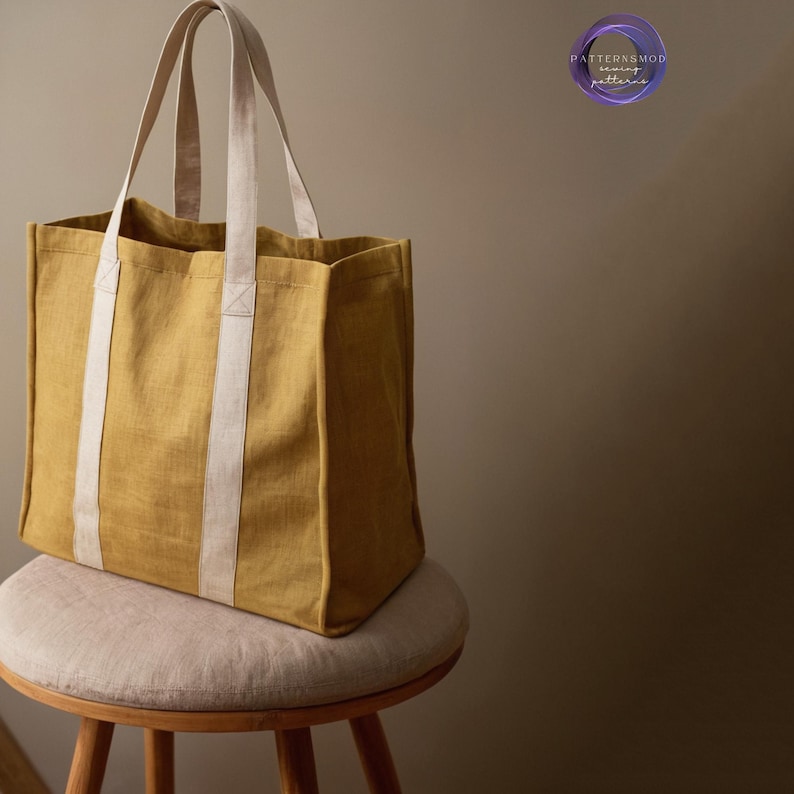 Tote Bag Sewing Pattern Bundle, Shopping Bags Set Patterns, Easy 9 Sizes Pouch Project image 5