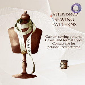 Patrón de costura pantalón blusa / Patrón pantalón lino pierna ancha / PDF digital fácil / Descarga instantánea imagen 8