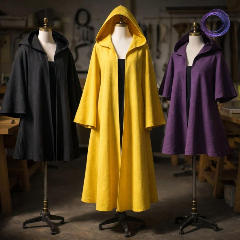 Hooded Cloak Capes Sewing Pattern Bundle, Cosplay Medieval Costume ...