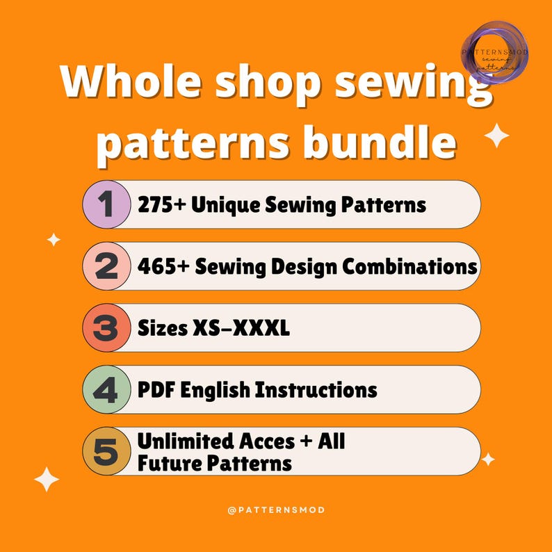 Whole Shop Sewing Pattern Bundle, Beginner Friendly Women Sewing Patterns image 5