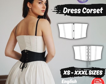 Renaissance Corset Belt PDF Sewing Pattern | Underbust Tie Corset
