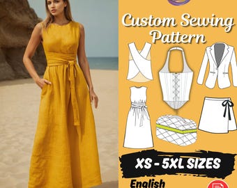 Schnittmuster, Bluse, Kleid, Hose, Accessoires, Jacke, Oberteile Digital Projects Tutorial