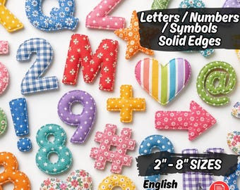 Stoff Alphabet Buchstaben Zahlen Symbole Muster PDF Nähanleitung