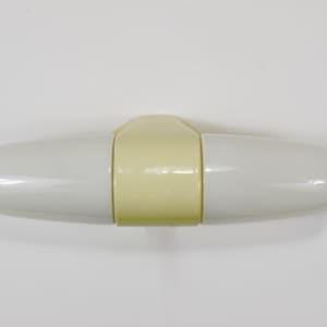 Wilhelm Wagenfeld Bauhaus Pastel Yellow Sconce Double Wall Light, Linder Germany, 1950s