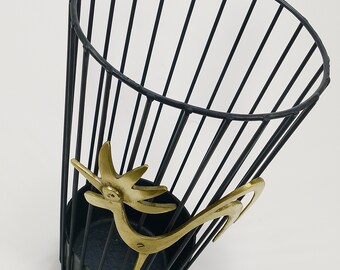 ウォルター・ボッセの真鍮製ルースターミッドセンチュリー傘立て