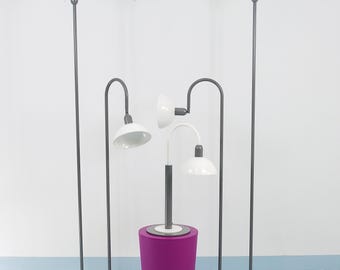 2 Postmodern 1980s Memphis Style Uplighter Floor Lamps, Torchiere, Italy, 1980s