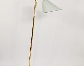 Rupert Nikoll Adjustable Dornstab Mid Century Brass Floor Lamp, Austria, 1950s