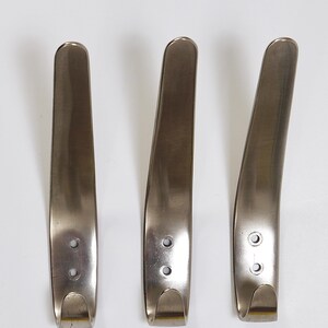 2x Vintage Carl Auböck II Nickel-Plated Brass Wall Hooks, Austria, 1950s