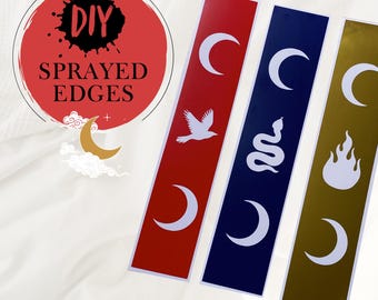 Stencil for book edges | Marbling stencil | Crescent City House of Earth and Blood, House of Sky and Breath, House of Flame and Shadow
