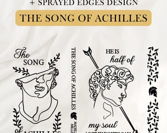 Digital file for bookbinding cover and sprayed edges stencil | PNG SVG Cricut/Silhouette | The Song of Achilles