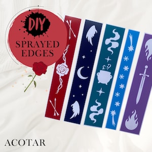 Plantilla para bordes de libros | Plantilla de mármol | ACOTAR (edición francesa) | Una corte de rosas y espinas