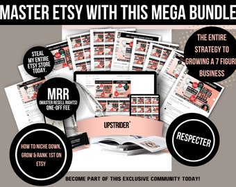 Etsy Mastery Mega Growth Bundle voor kleine bedrijven, niche-down, leer, groei en word een expert op Etsy