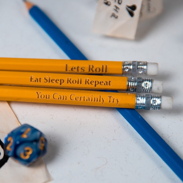 DM gift DnD pencil set Dungeon master pencil set