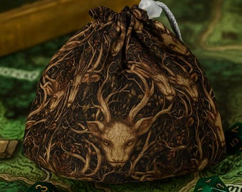 Druid dice bag: RPG dice pouch, Nerdy gifts