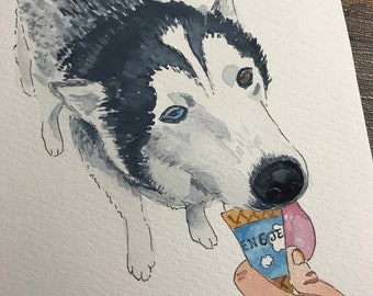 Custom Watercolor Pet Portrait