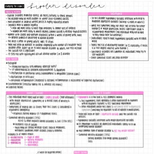 Soins infirmiers en psychiatrie et en santé mentale : troubles bipolaires, dépression et suicide - Notes d'étude manuscrites (7 pages)