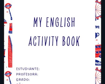 My English Activity Book - activities for children - printable book - learning activities - learn English - English activity book