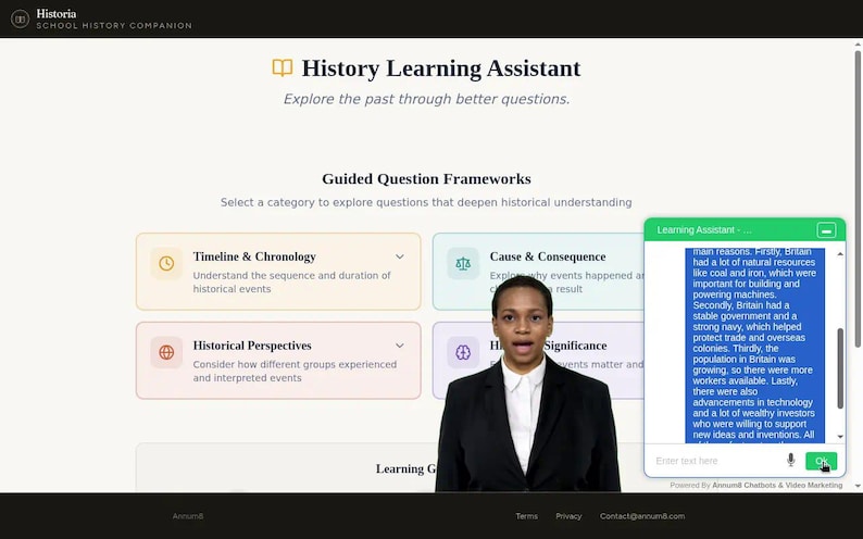 Asistente de aprendizaje de historia / Compañero de estudio de historia escolar / Acceso digital instantáneo / Licencia doméstica imagen 1