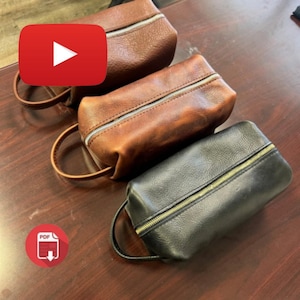 Kulturtasche Schnittmuster. Grossmann Tasche. Kulturbeutel. Ledertasche Muster. Lederschablone