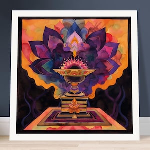 THE OFFERINGS - Large Art Print (3 Sizes) Spiritual Buddhist Art