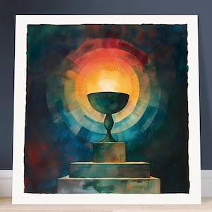 THE CHALICE Of ILLUMINATION - Large Art Print (3 Sizes) Spiritual Art Mysticism