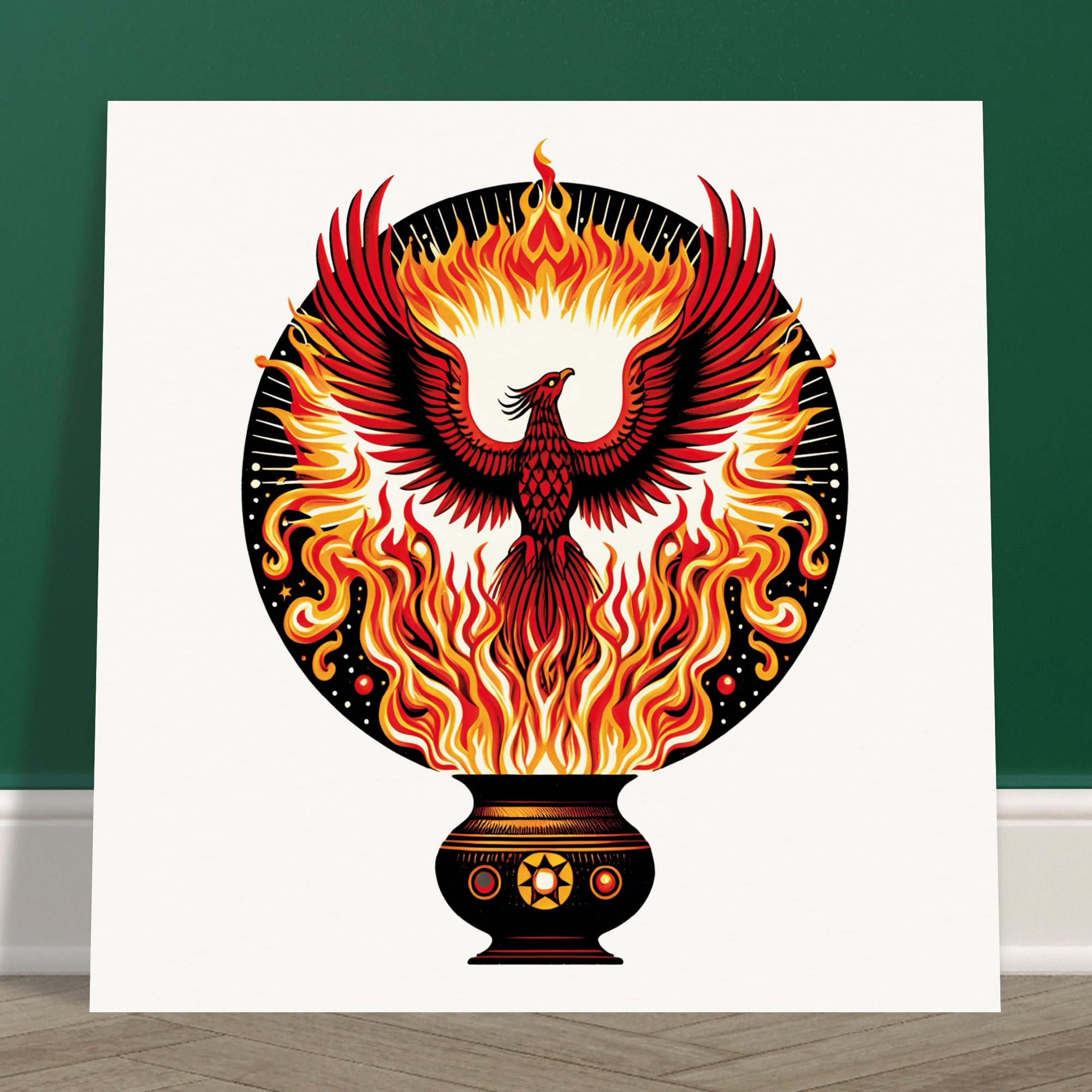 THE ALCHEMICAL PHOENIX - Large Art Print (3 Sizes) Spiritual Alchemy ...