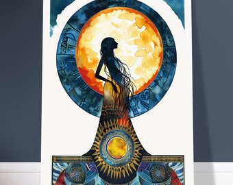 PERSEPHONE - MOTHER EARTH - Large Art Print (3 Sizes) Goddess Art Gaia