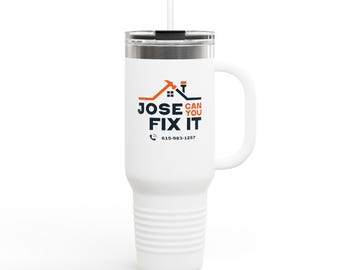 Taza de viaje aislada con diseño personalizado, perfecta para propietarios, regalo único para tus clientes , taza de café de 40 oz,