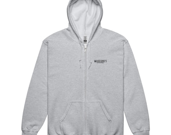 Unisex heavy blend zip hoodie Maggianos logo bordado