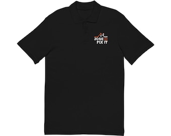 Polo bordado unisex, camisa para trabajo 100% algodón gildan empresa José can you fix it