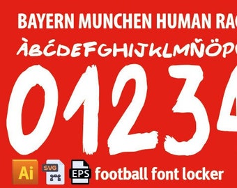 Schrift Vektorgrafik Bayern München Human Rasse 2021 in SVG, EPS, Ai