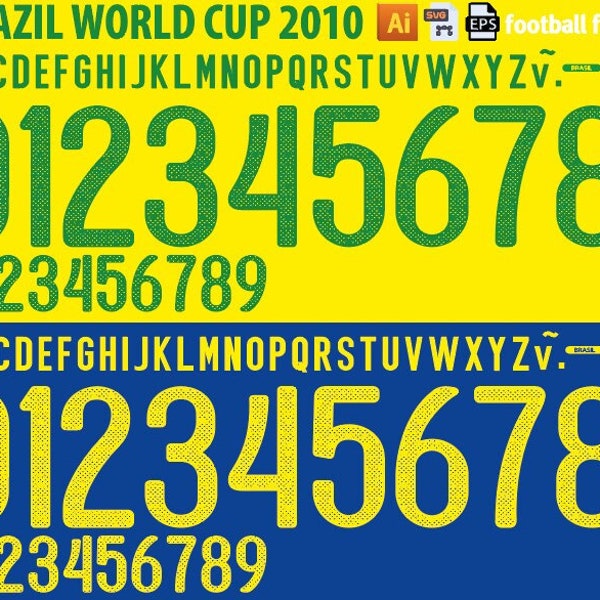 Font Vector Brazil World Cup 2010 in SVG, EPS, Ai