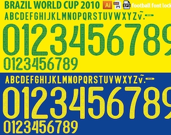 Schrift-Vektorgrafik Brasilien WM 2010 in SVG, EPS, Ai